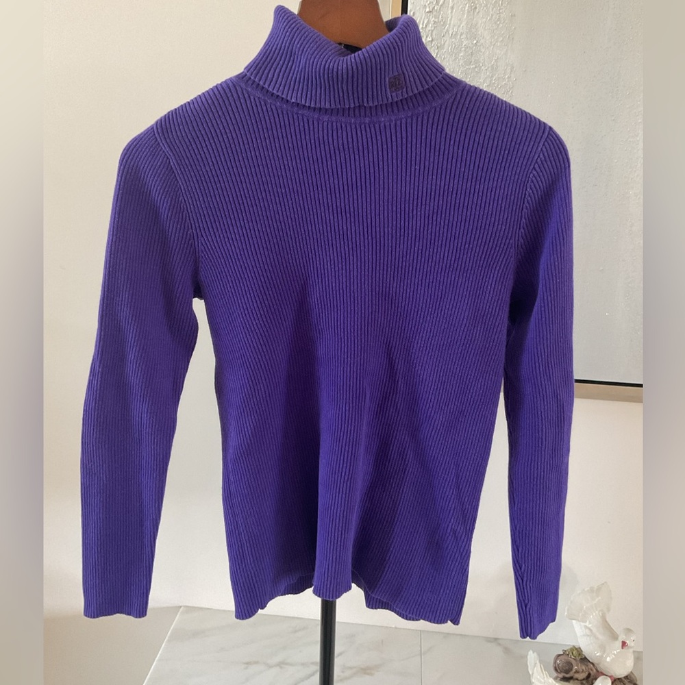Lauren Ralph Lauren Vibrant  Purple Turtleneck Sweater